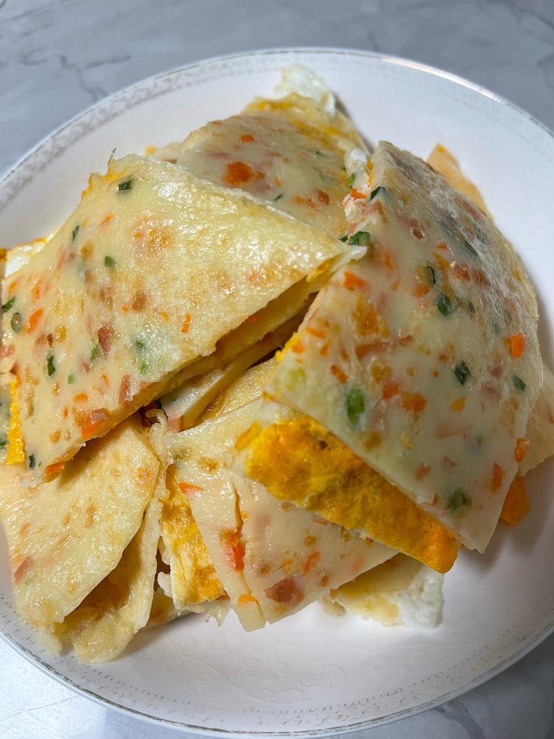 简单快手蔬菜鸡蛋煎饼