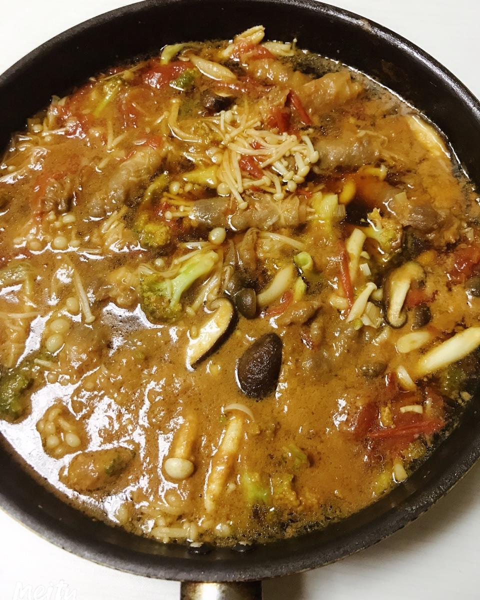 番茄肥牛金针菇卷