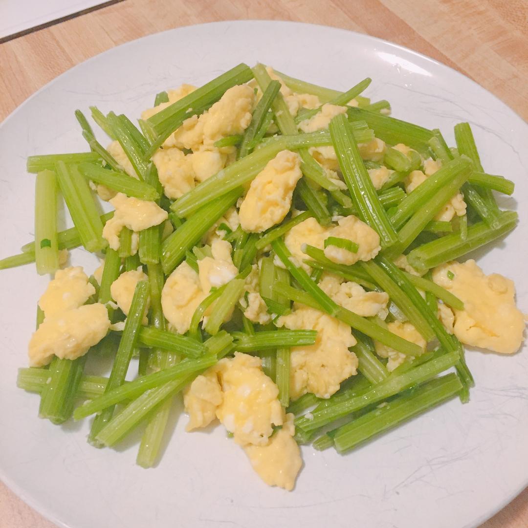 williambaby做的芹菜炒鸡蛋