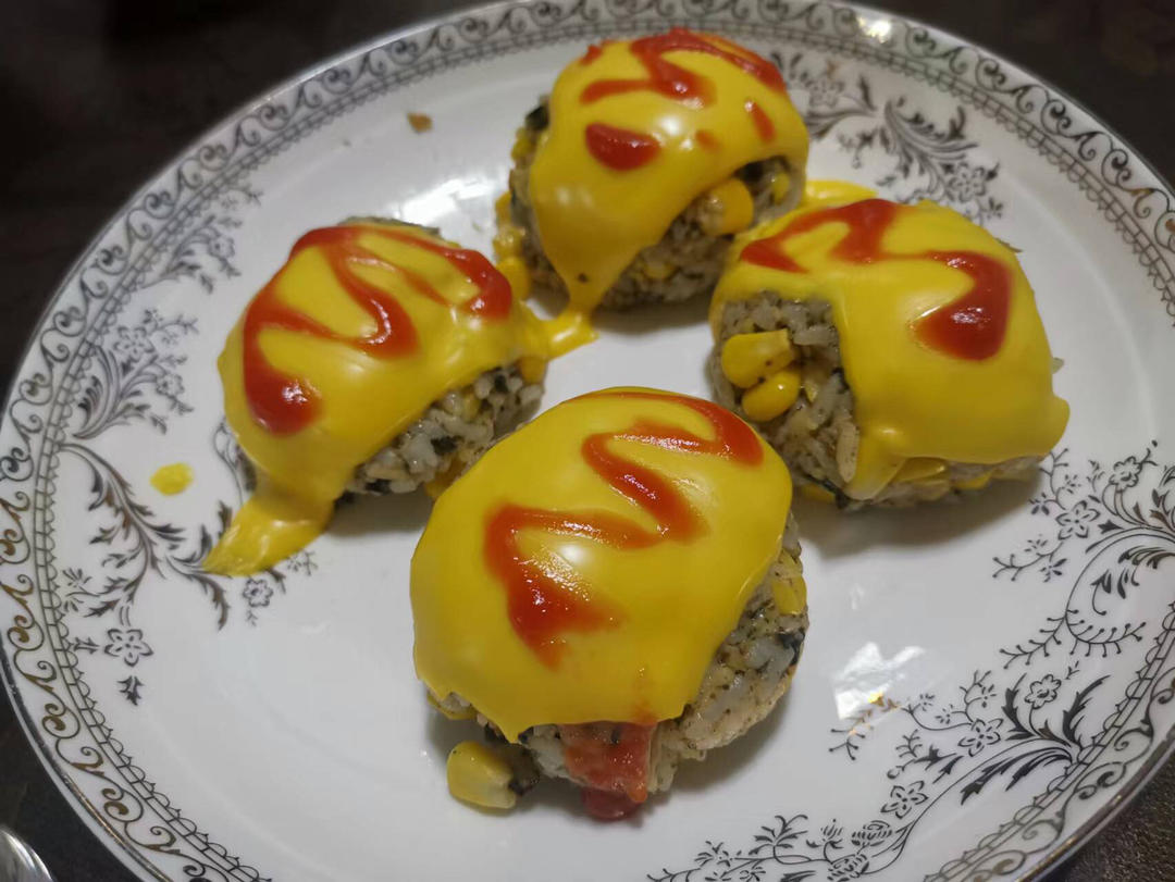 孩子们超喜欢的芝士烤饭团（空气炸锅版）