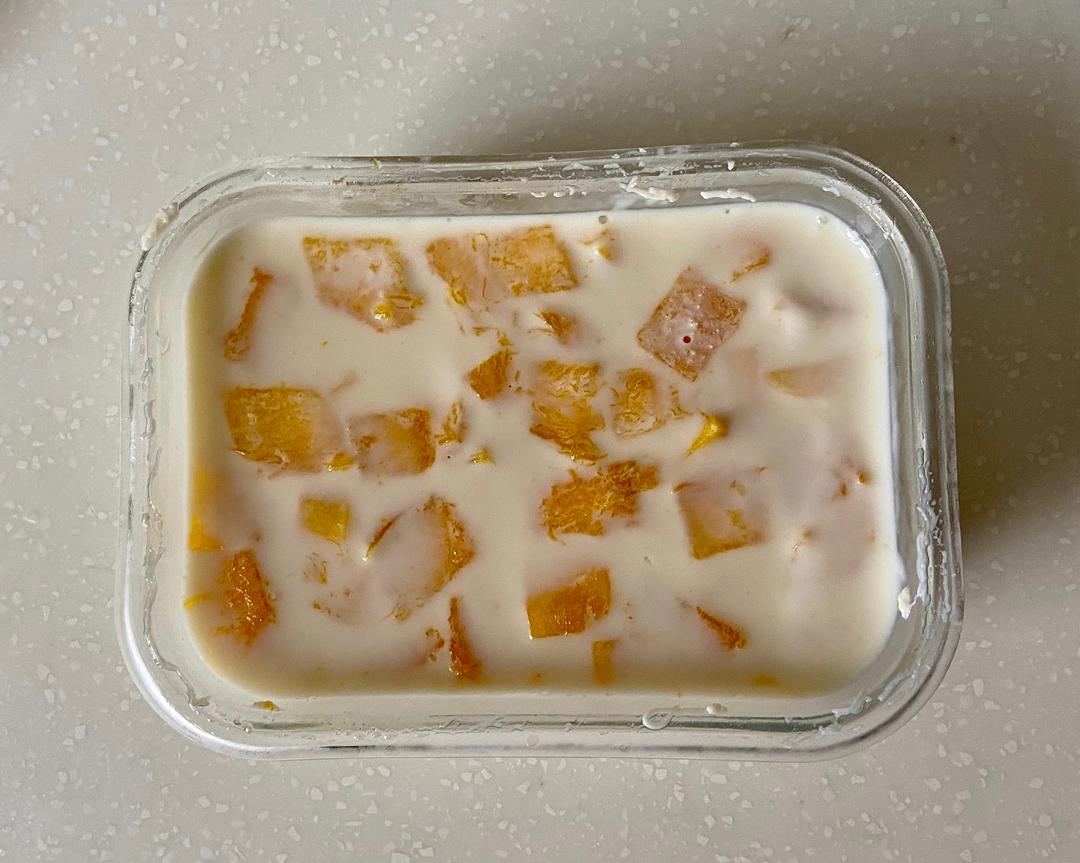 超简单芒果奶冻（吉利丁粉）