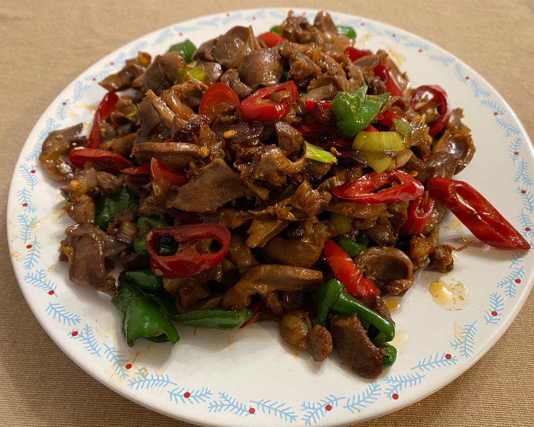 香辣爆炒鸡胗的做法