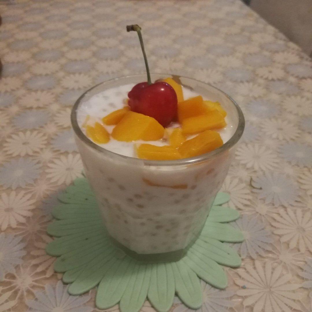 健康低脂芒果酸奶西米露