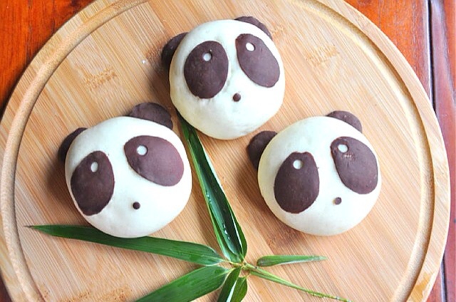 熊猫豆沙包&紫薯包