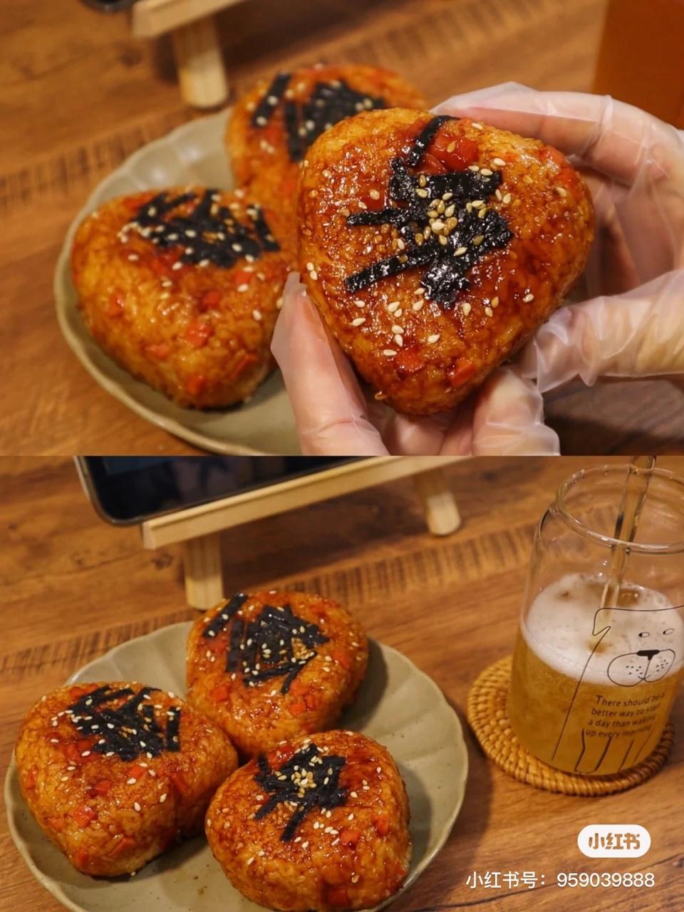 海苔肉松芝士饭团