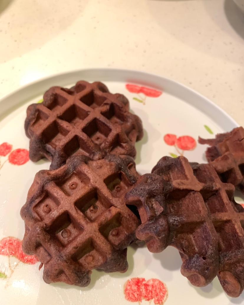 可可糯米华夫饼