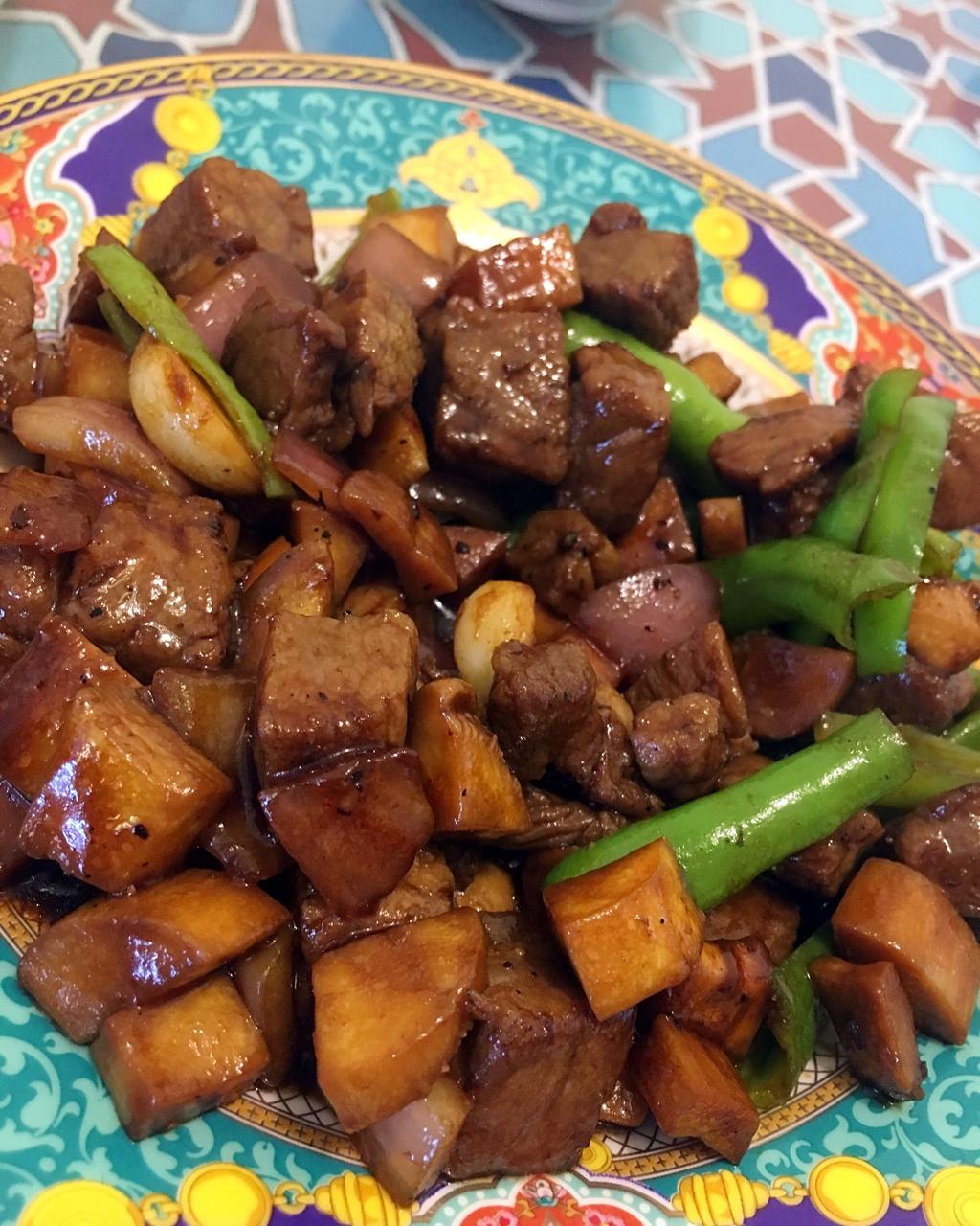 黑椒杏鲍菇牛肉粒