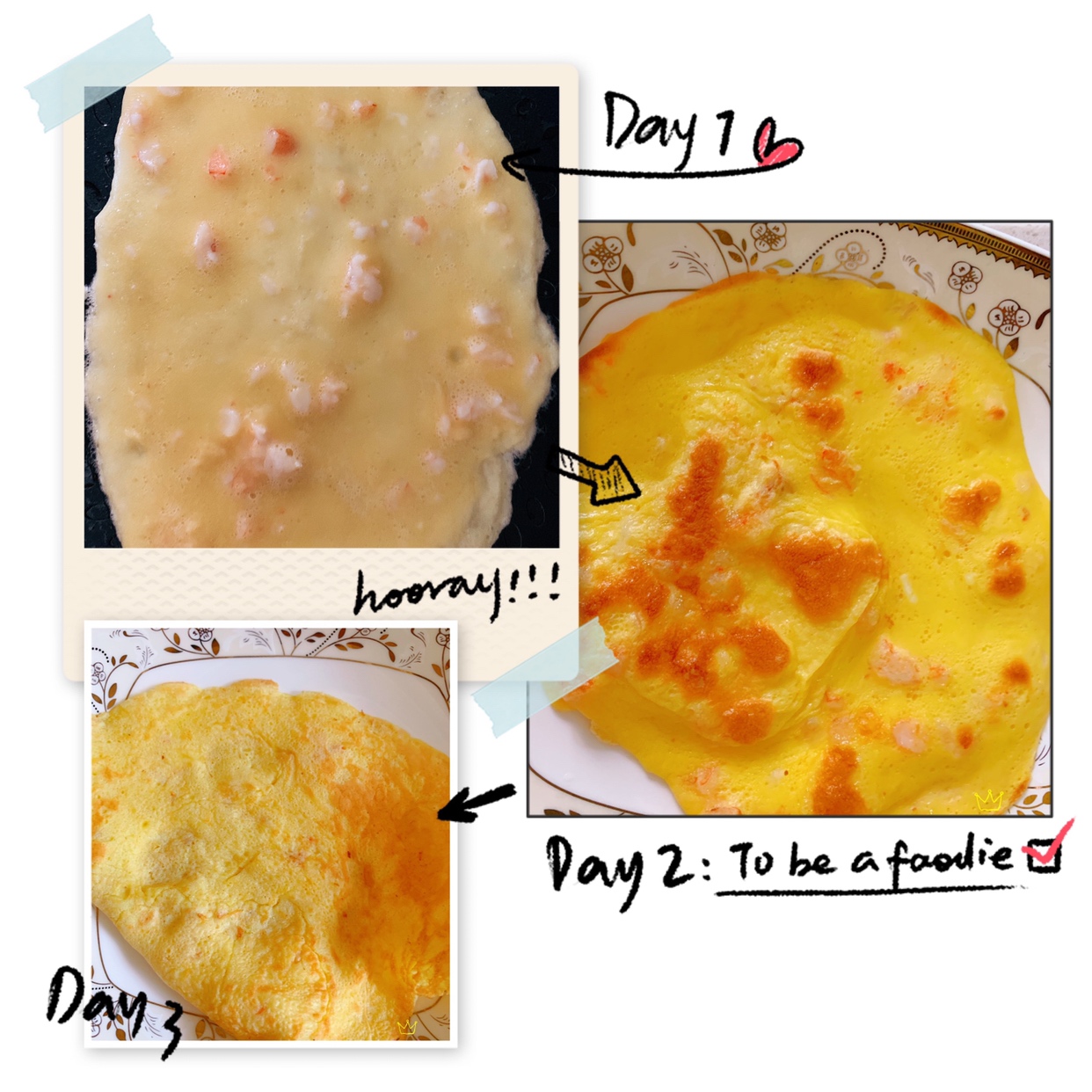 鲜虾鸡蛋饼（宝宝辅食）的做法 步骤3