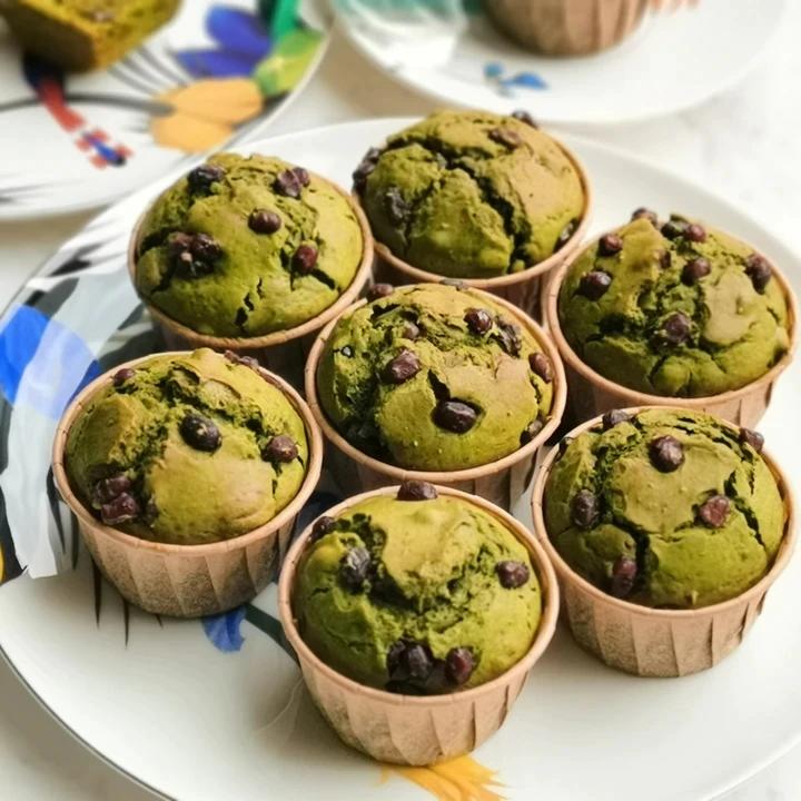 超简单的抹茶蜜豆玛芬