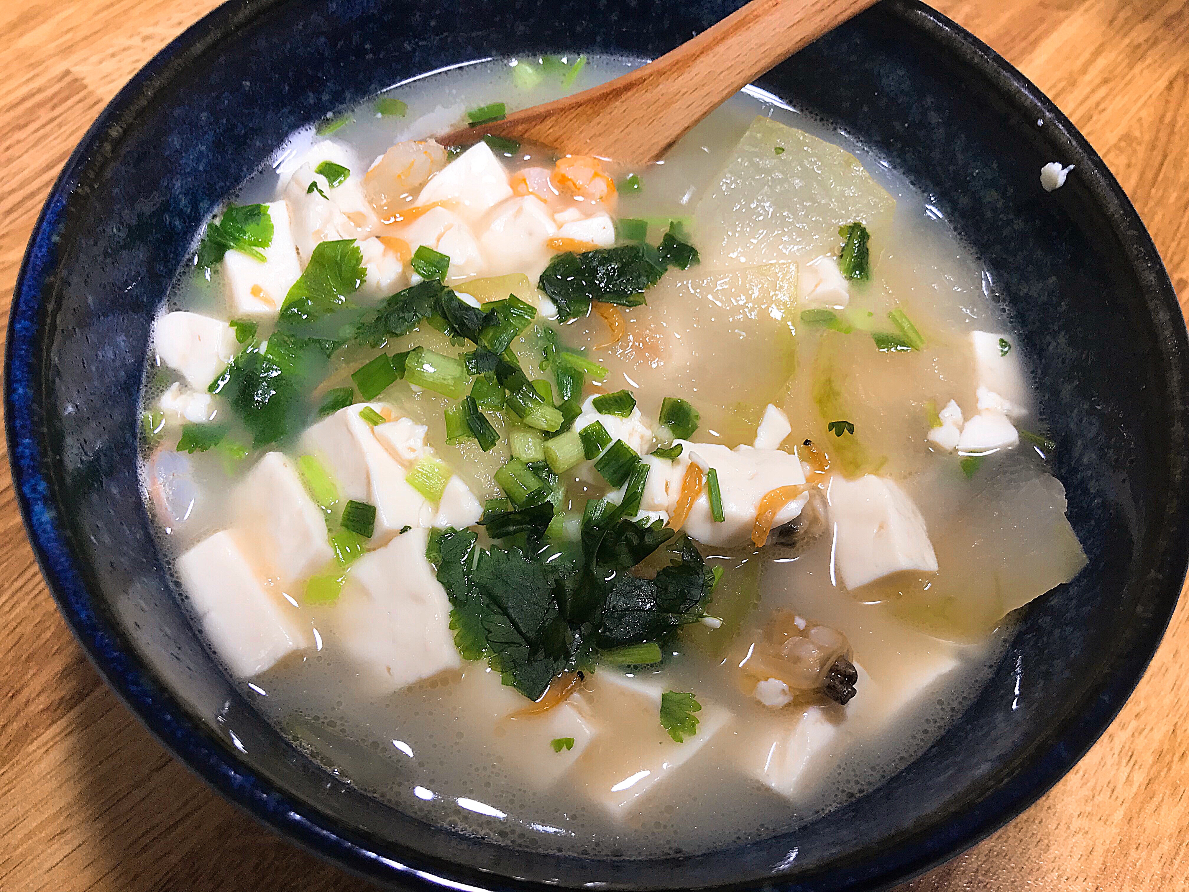 冬瓜海鲜豆腐汤的做法