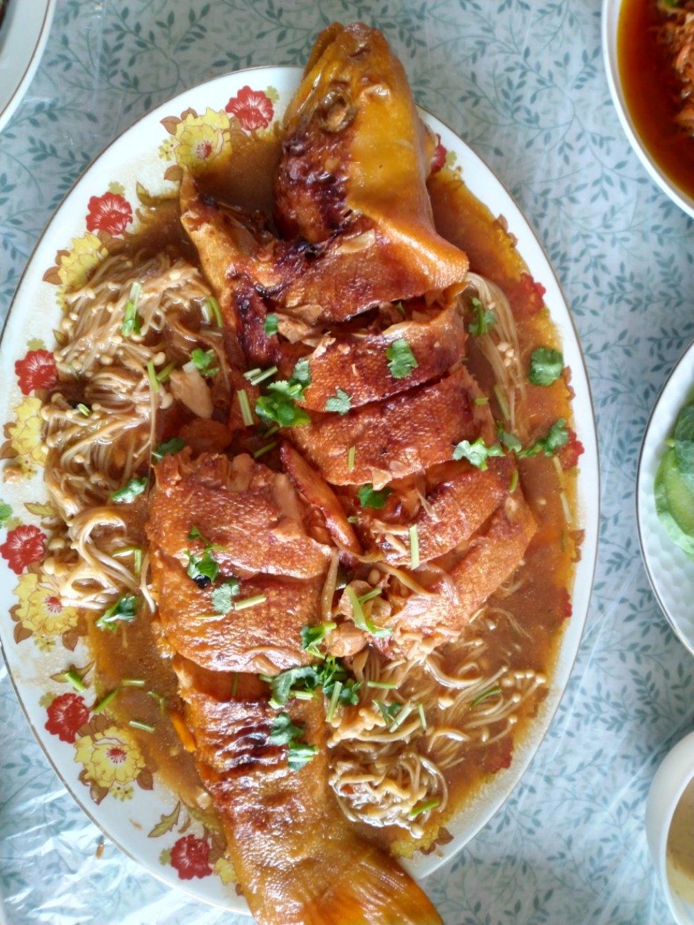 【红烧虹鳟鱼图片】紫嫣_18_下厨房