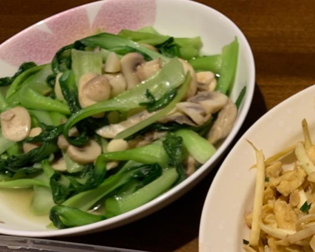 蘑菇炒青菜