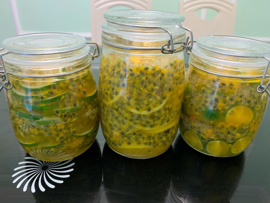 青柠/青桔百香果气泡水/夏日必备