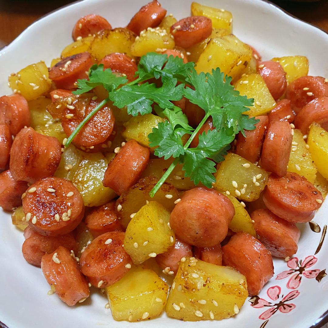 烧烤风味的土豆小香肠