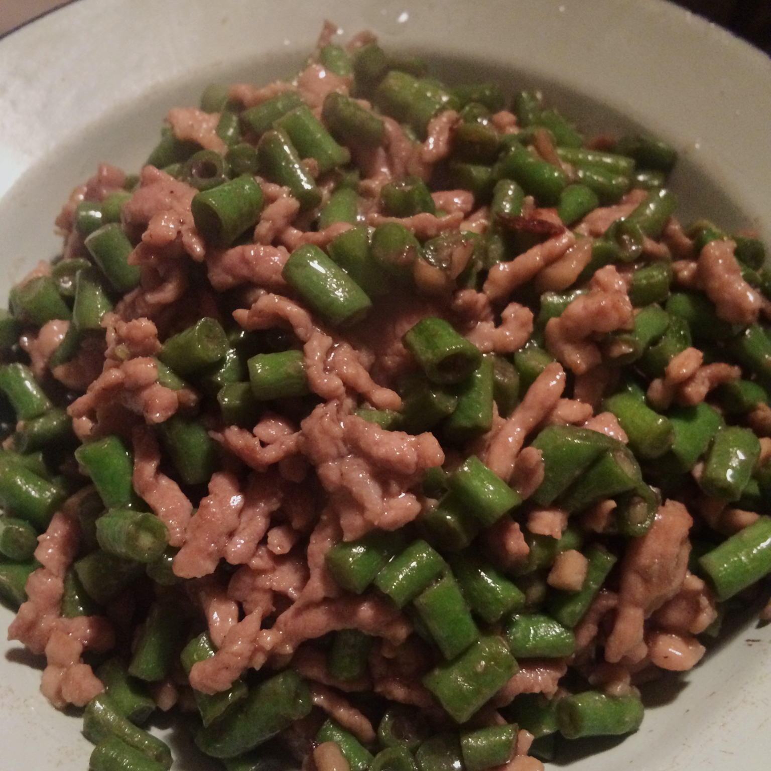 肉沫豆角下饭菜