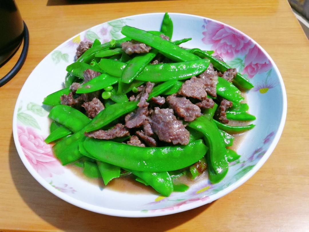 荷兰豆炒牛肉