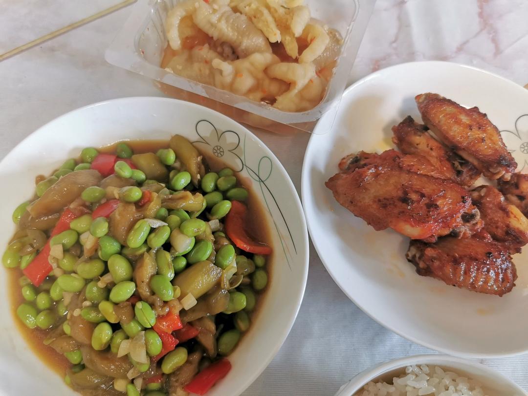 红烧茄子毛豆