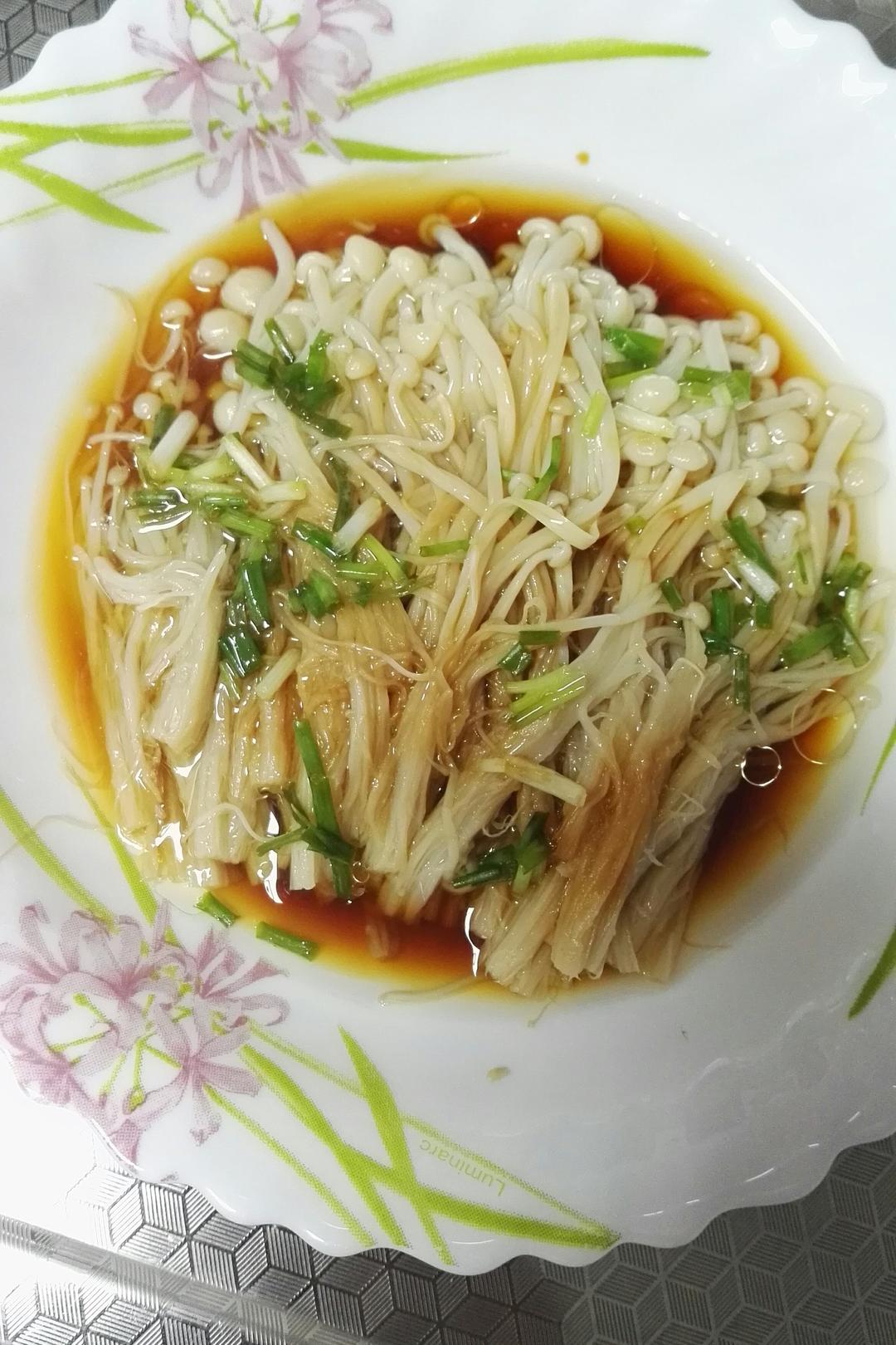 arashi_d做的葱油金针菇——10分钟快手菜,你绝对不能错过的美味
