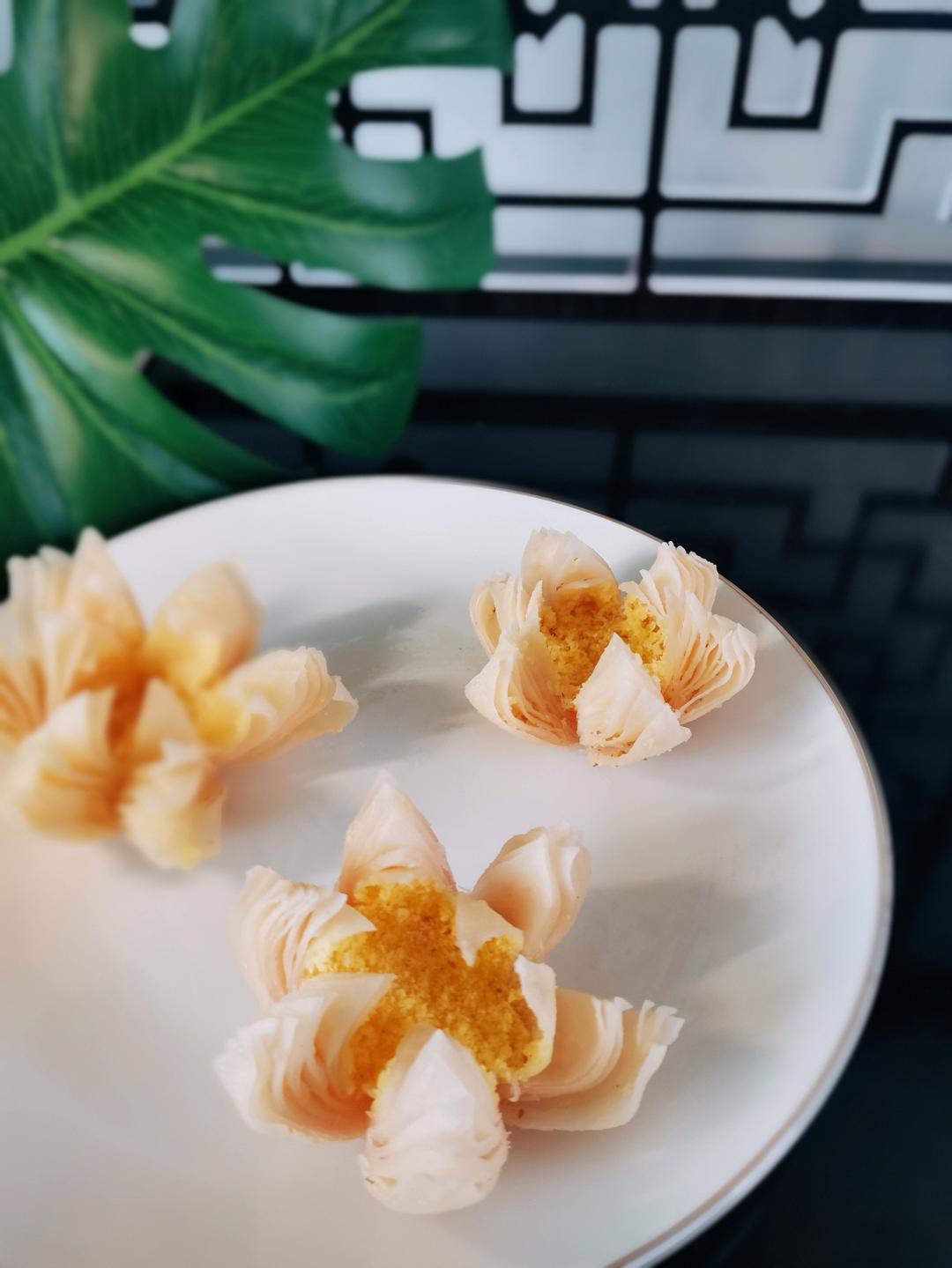 【荷花酥】没有烤箱，也能做出以假乱真的点心！