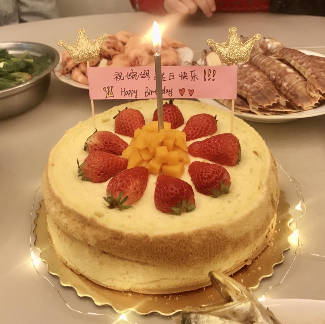 不会抹奶油也可以做的水果裸蛋糕～