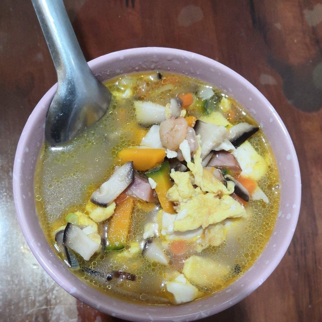 香菇虾仁豆腐汤