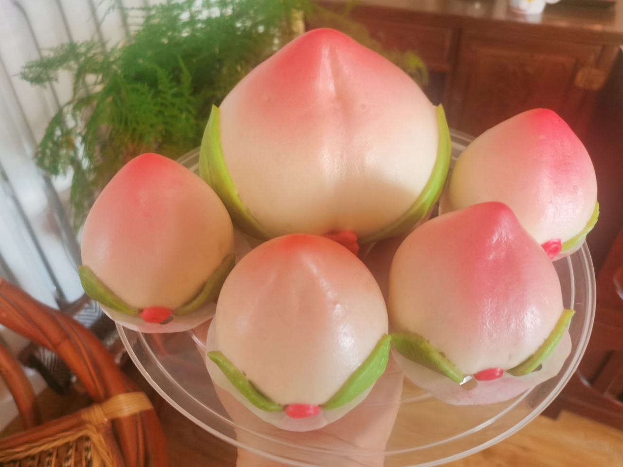 奶香寿桃馒头的做法
