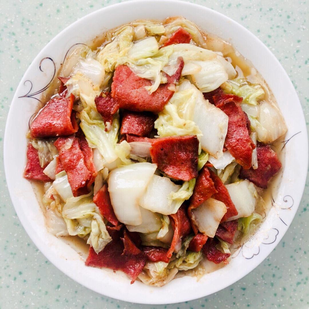 大白菜炒培根