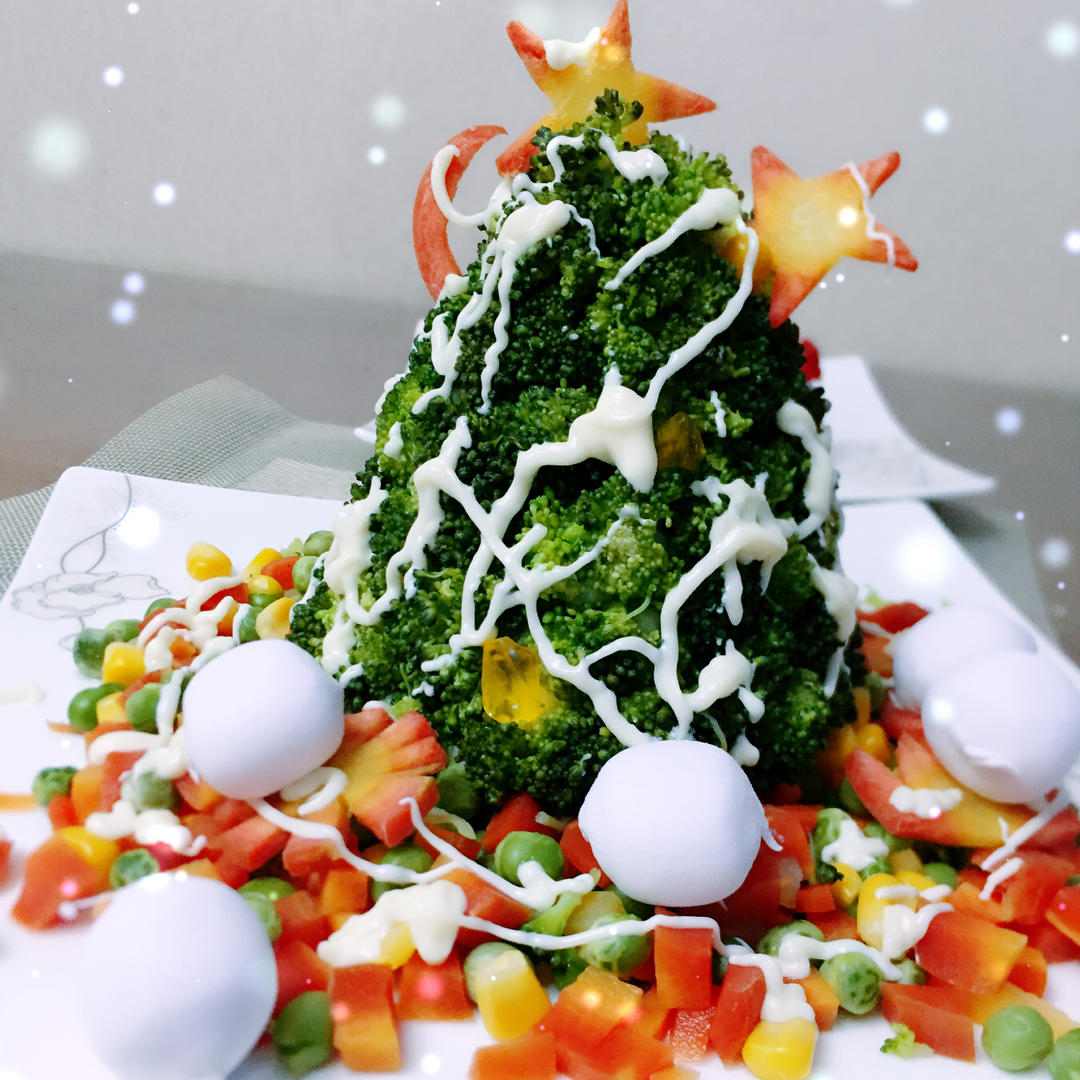 栀子花开_0lg1做的圣诞树沙拉