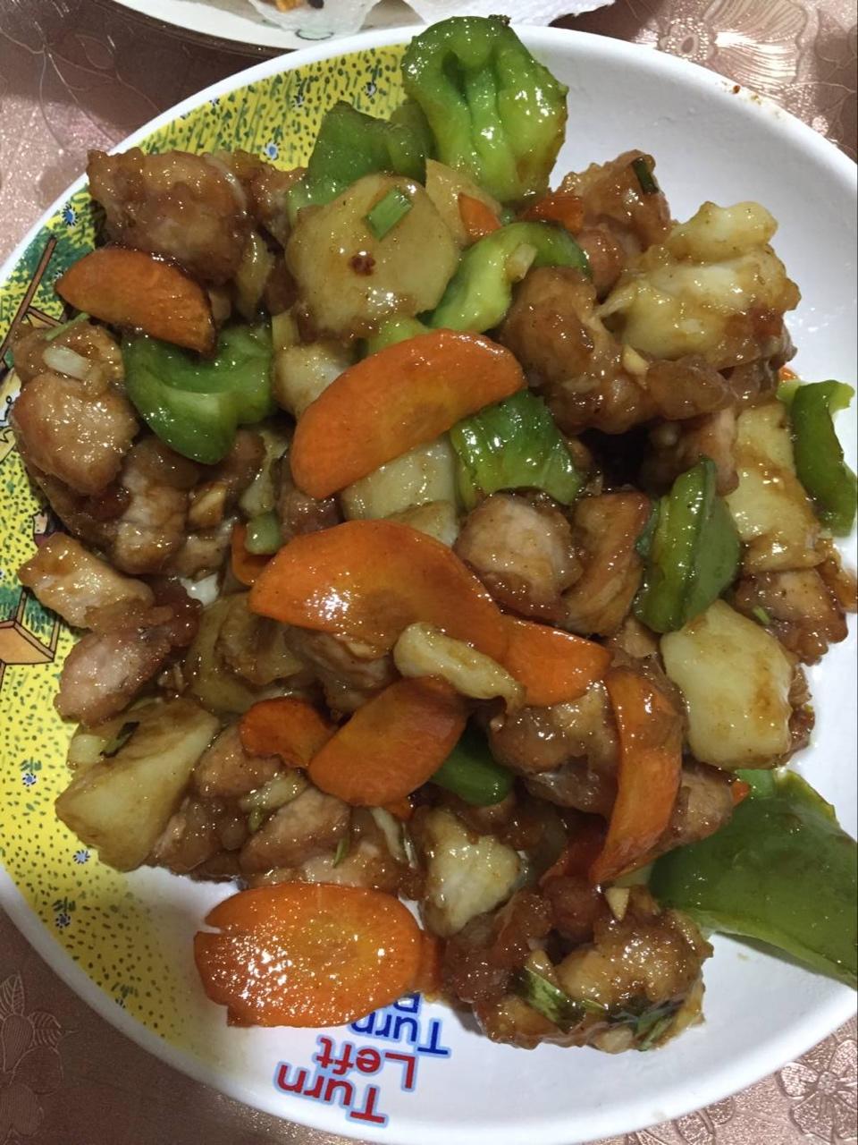 溜肉段烧茄子