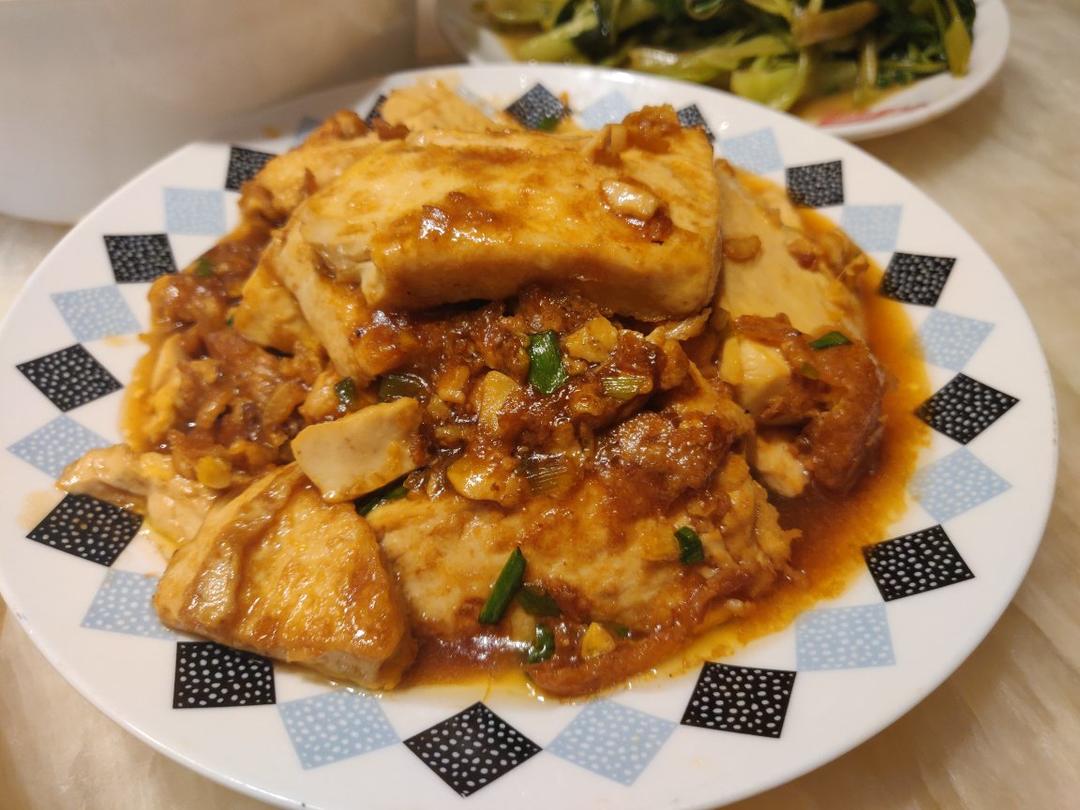 焖煎豆腐