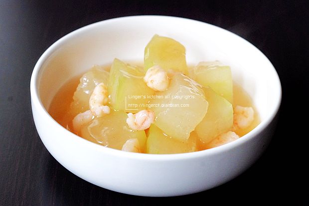 冬瓜虾仁盖浇菜