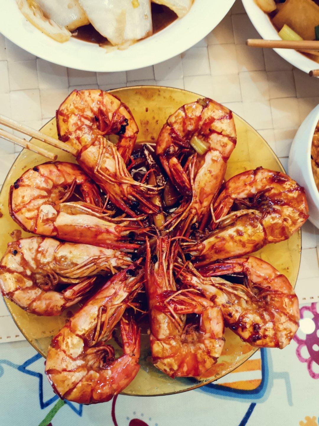 干烧大虾（黑虎虾）
