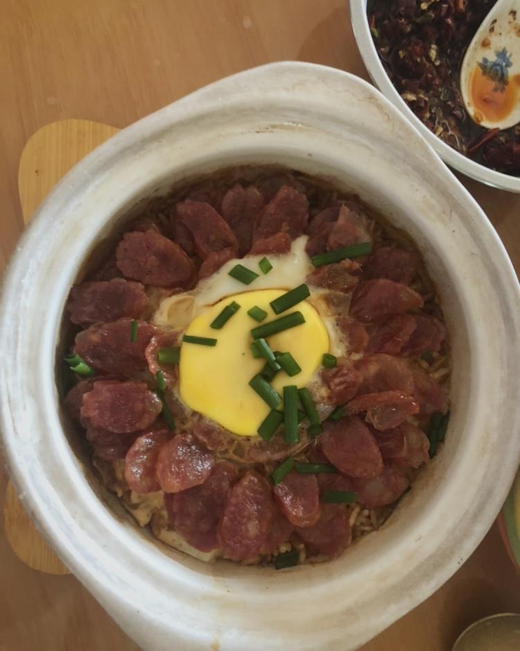 香喷喷的🍲腊肠煲仔饭（砂锅版）超简单神速