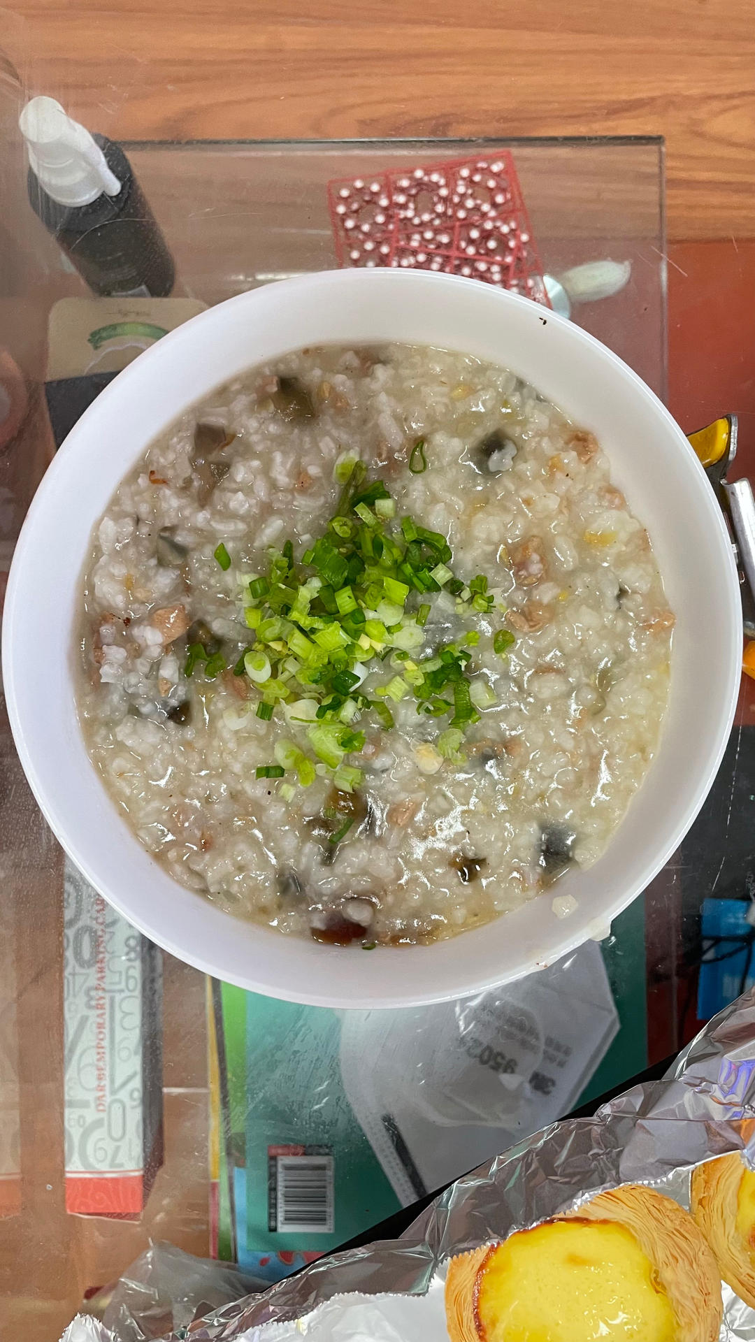 妈妈👩教我做的皮蛋瘦肉粥🥣简单快捷美味😋