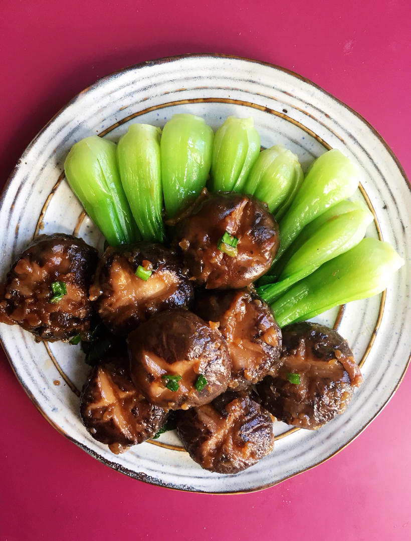 花菇烧上海青|营养健康超级下饭的素炒菜