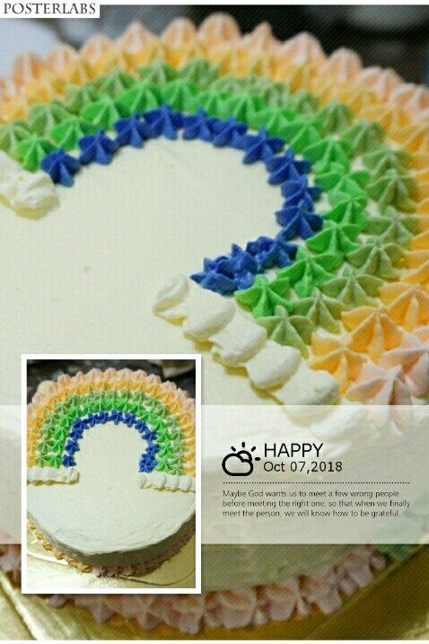 详细的裱花教程--彩虹蛋糕