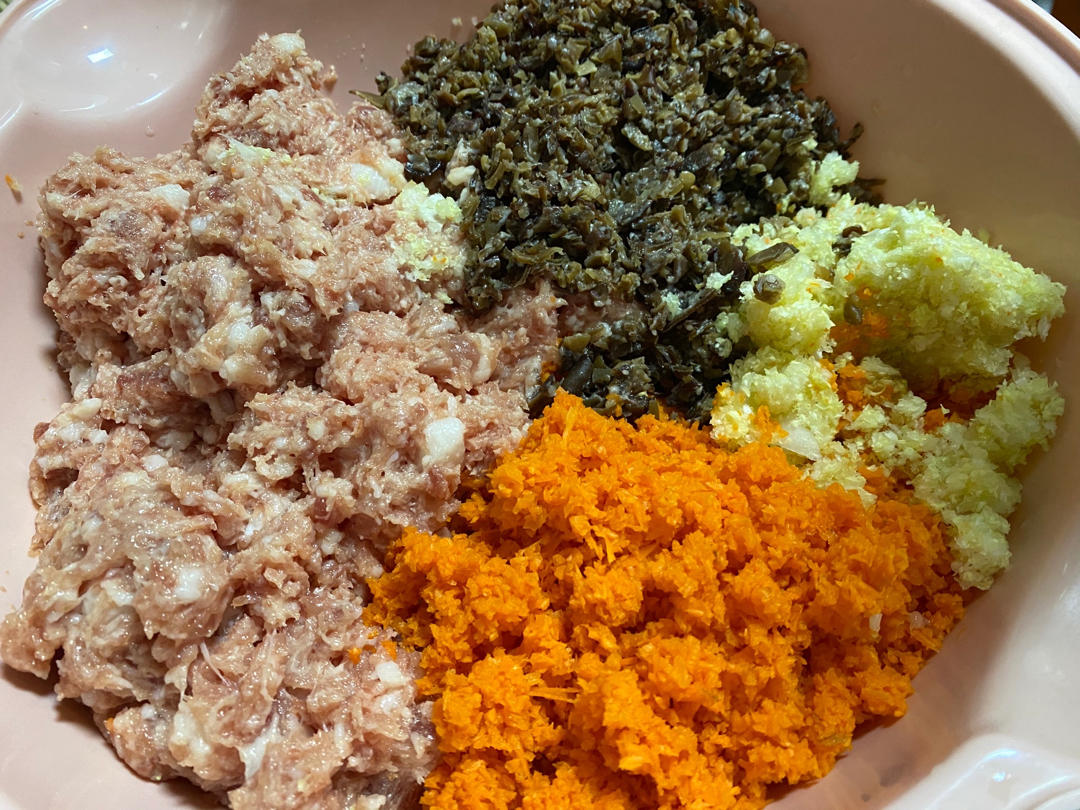 包子、饺子馅丰富又养眼的素三鲜、萝卜木耳韭菜馅