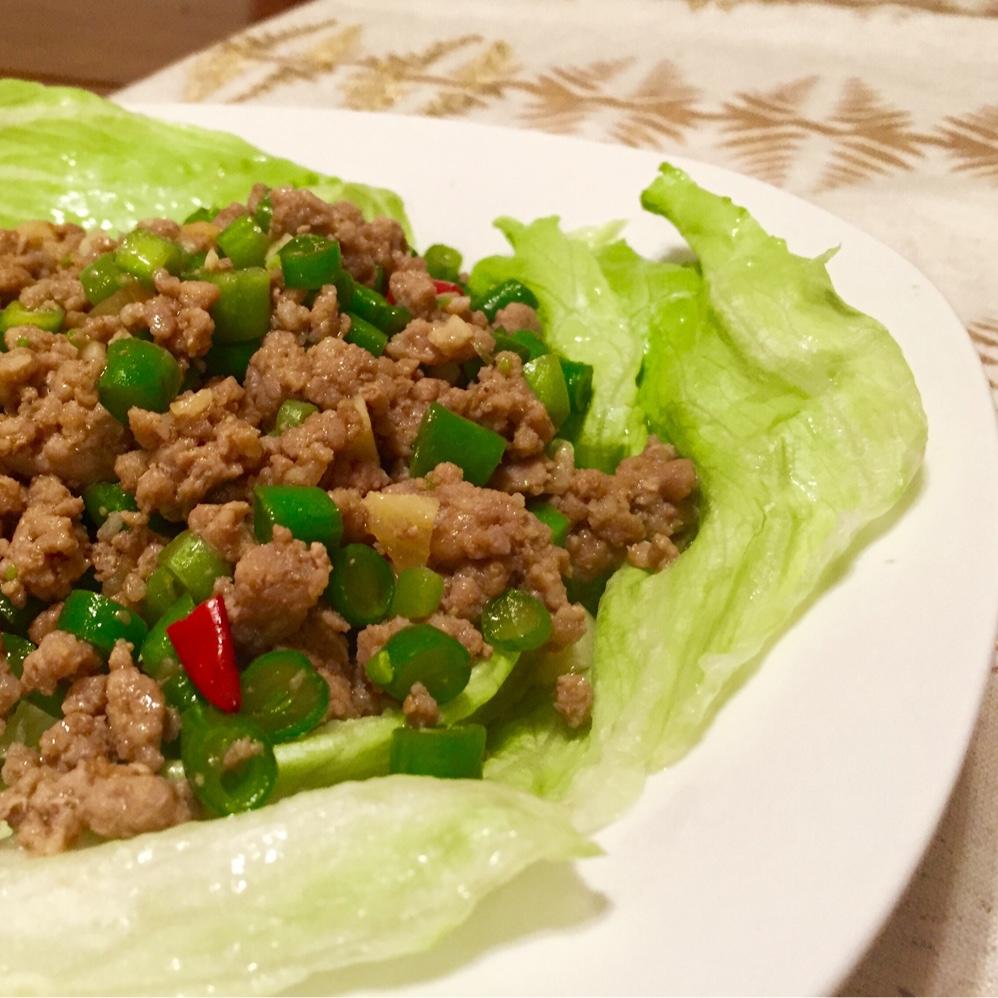 肉沫豆角下饭菜