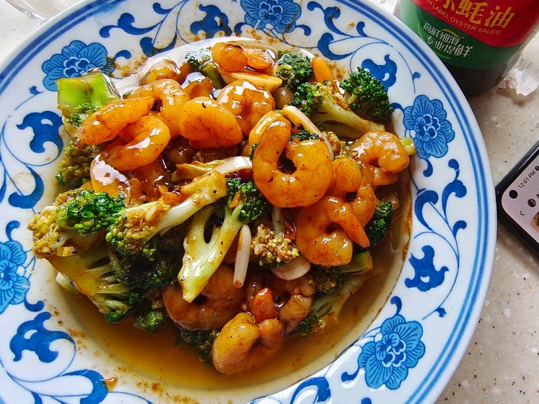 西兰花炒虾仁🍤