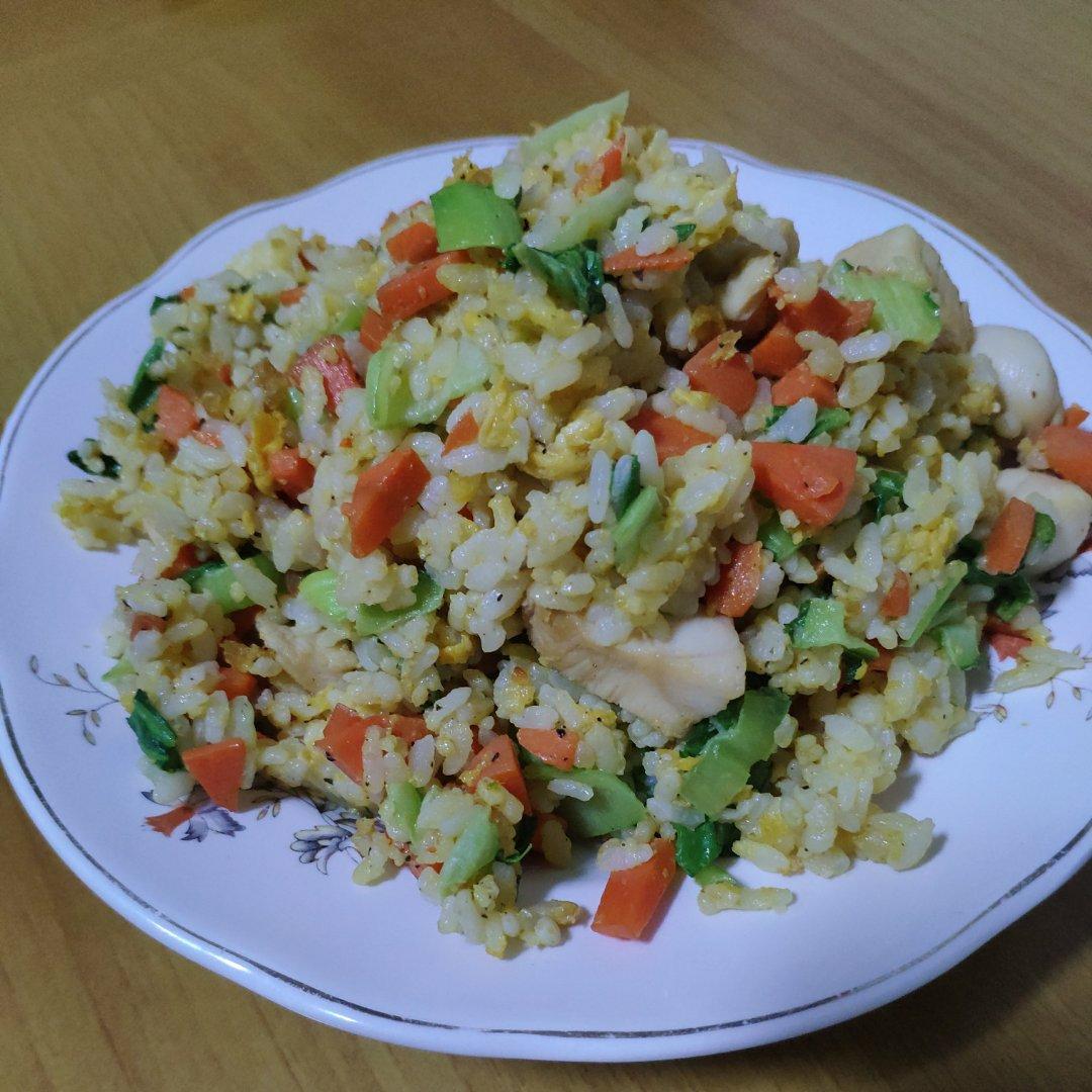 黑胡椒鸡粒炒饭