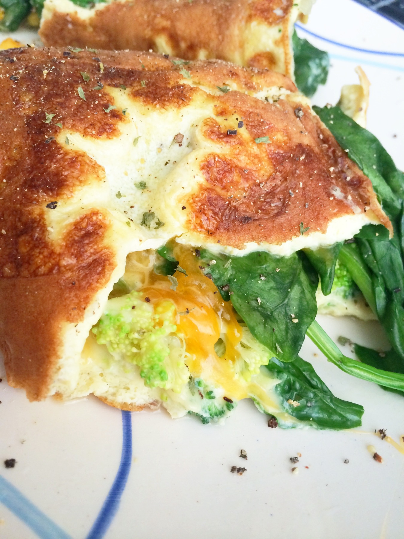 火腿菠菜芝士蛋饼spinach and mozzarella omelette