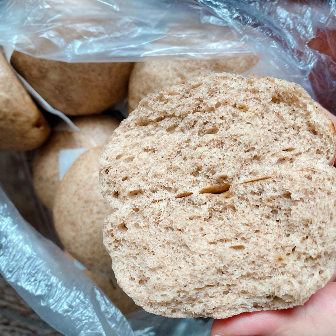 一次发酵，比面包还好吃的全麦馒头