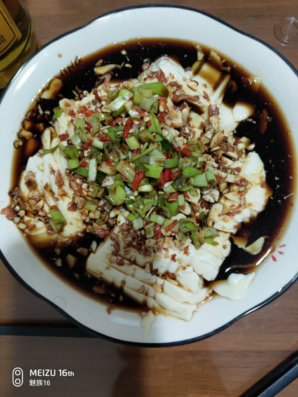 凉拌内酯豆腐