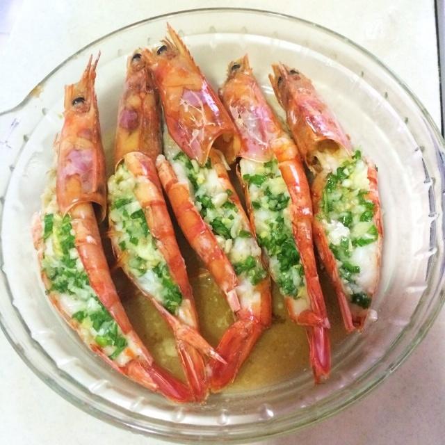 蒜蓉烤阿根廷红虾的做法