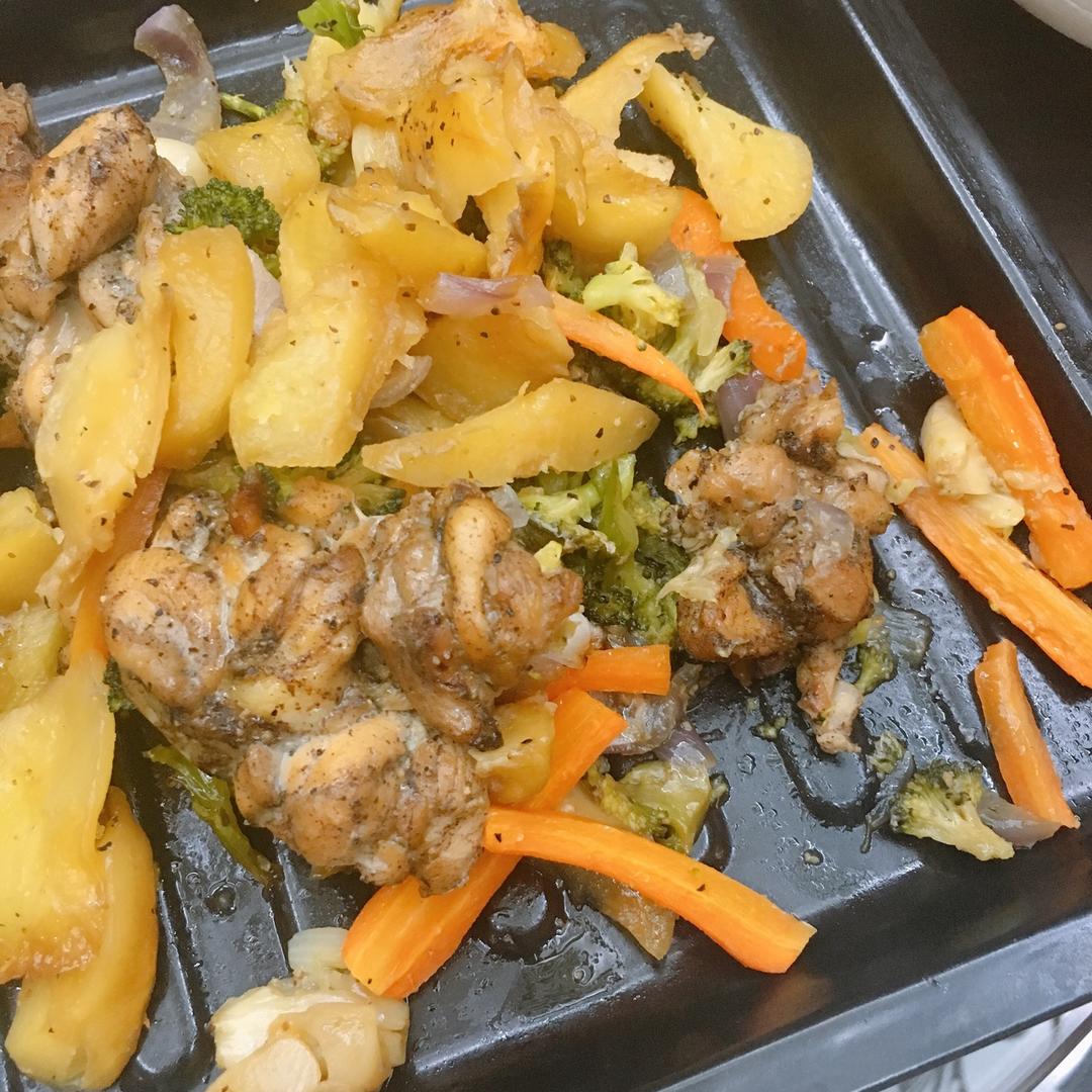 鸡肉杂蔬烧烤