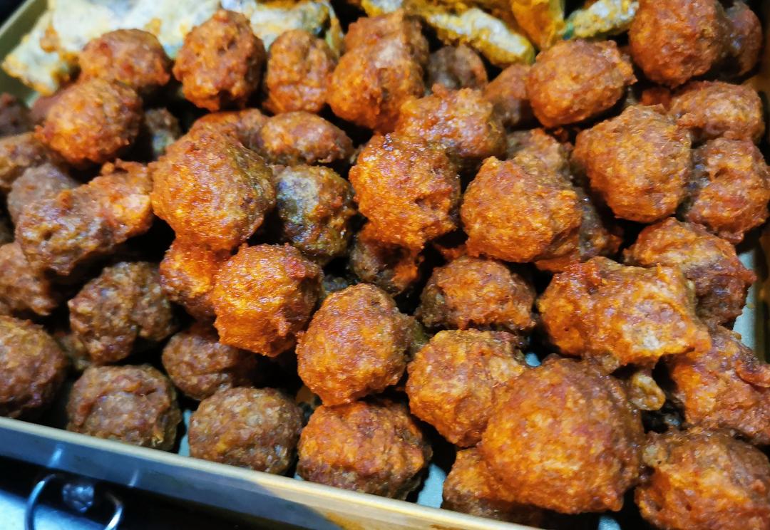 在家也能做大菜之3~“干炸丸子”