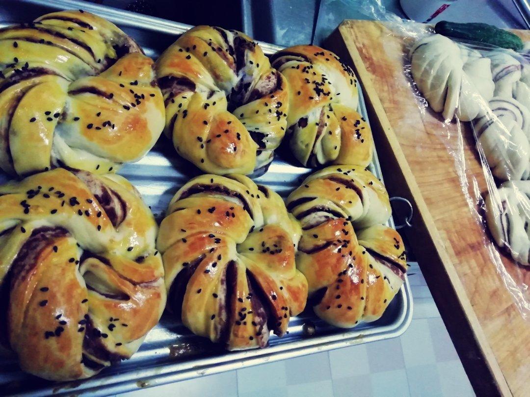 【只做低卡点心】@豆沙面包卷