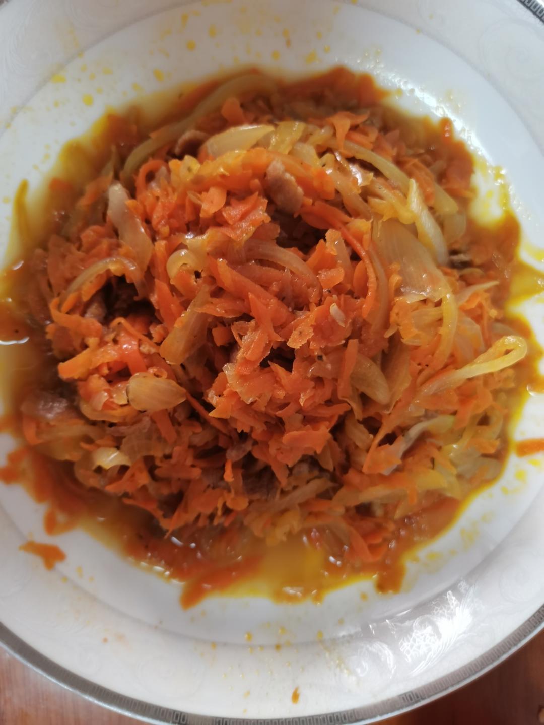 胡萝卜洋葱炒肉