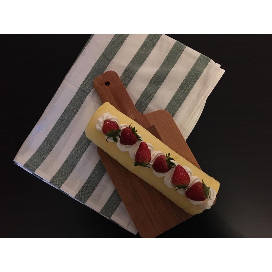 草莓毛巾蛋糕卷～适用30*30浅井耐候钢烤盘
