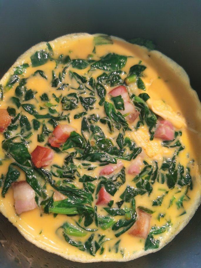 菠菜培根意式蛋饼Spinach&bacon frittata